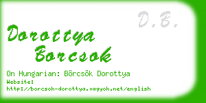 dorottya borcsok business card