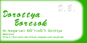 dorottya borcsok business card